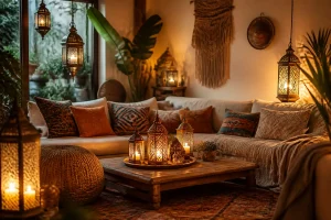Lire la suite à propos de l’article Décoration bohème avec des lanternes : créez une ambiance chaleureuse et originale dans votre intérieur