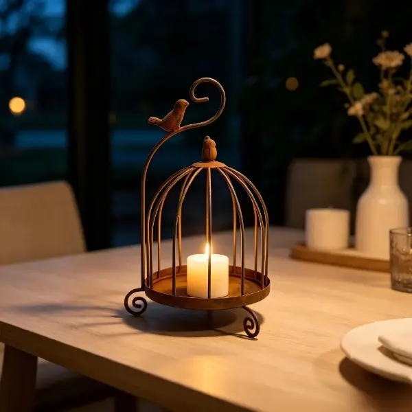 Lanterne volière enchantée décorative